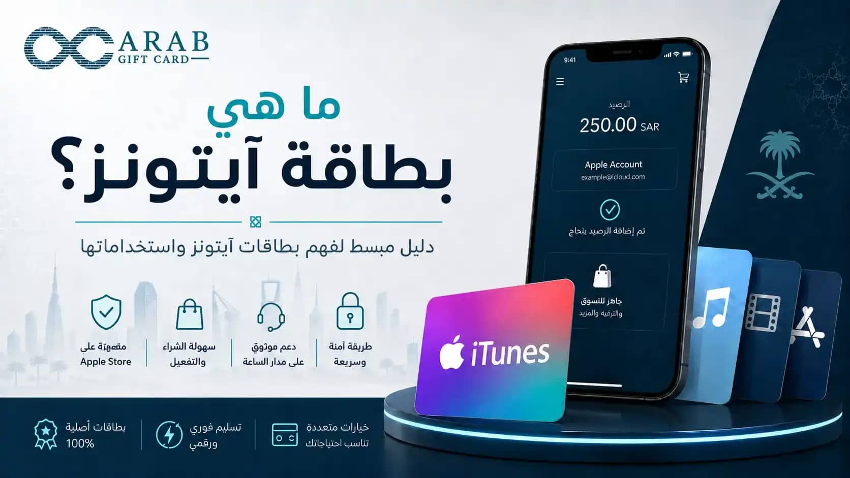 ماهي بطاقة ايتونز وأنواعها