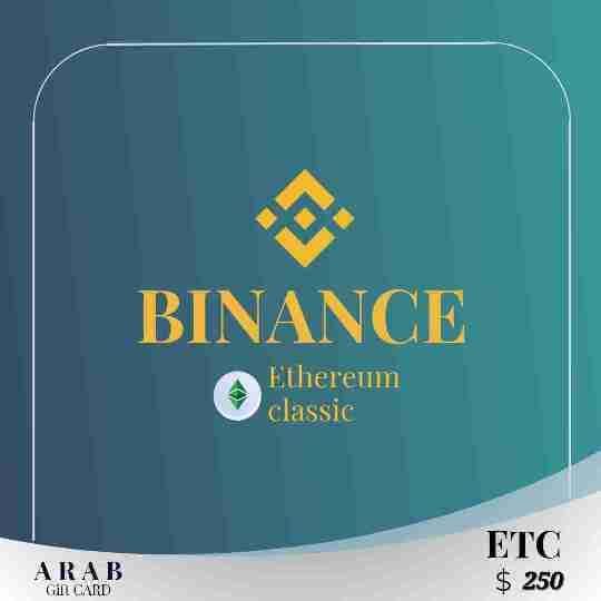 بطاقة هدايا بينانس (ETC) بقيمة 250 دولار